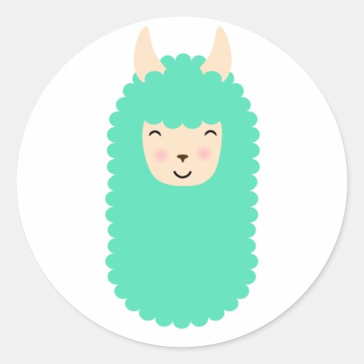 Happy Llama Emoji Stickers (Vorderseite)