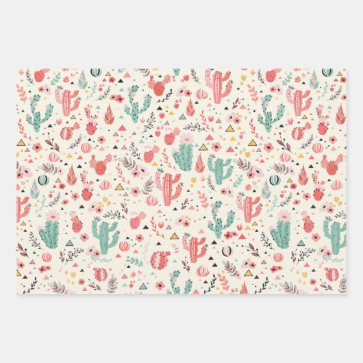 Happy Llama Geschenkpapier Set (Vorderseite 2)