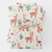 Happy Llama Geschenkpapier Set (Beispiel)