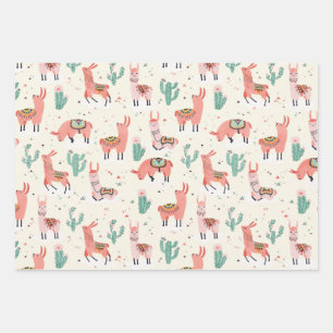 Happy Llama Geschenkpapier Set