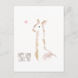 Happy Llama Lieben You Postkarte