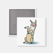 Happy Llama Magnet (Vorderseite/Rückseite)