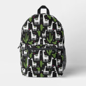 Happy Llama Pattern Bedruckter Rucksack (Vorderseite)