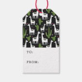 Happy Llama Pattern Geschenkanhänger (Vorderseite)