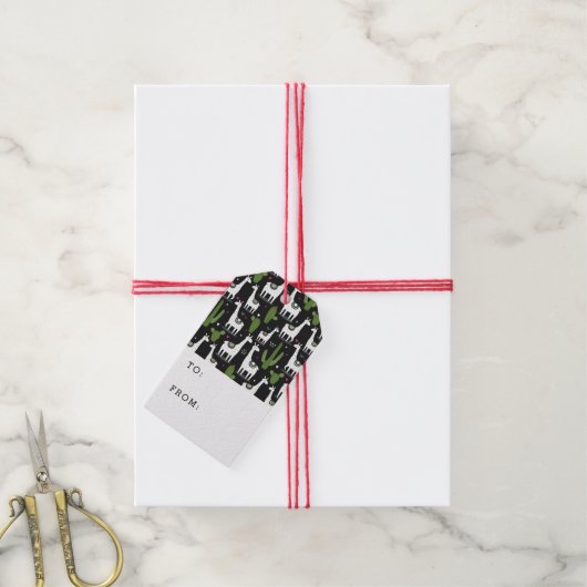 Happy Llama Pattern Geschenkanhänger (Mit Garn)