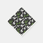 Happy Llama Pattern Serviette (Ecke)