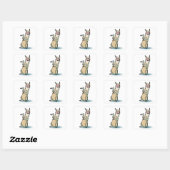 Happy Llama Quadratischer Aufkleber (Blatt)