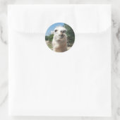 Happy Llama Runder Aufkleber (Tasche)
