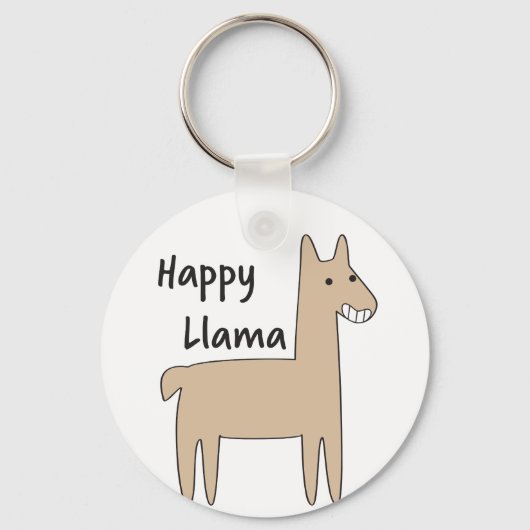 Happy Llama Schlüsselanhänger (Vorderseite)