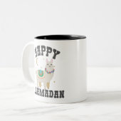 Happy Llamadan Funny Ramadan Niedlich Alpaca Gesch Zweifarbige Tasse (Vorderseite Links)