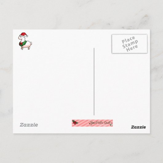 Happy Llamadays Postkarte (Rückseite)