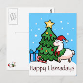 Happy Llamadays Postkarte (Vorne/Hinten)