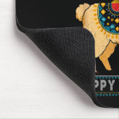 Happy Llamakah Funny Ugly Hanukkah Sweater Llama P Mousepad (Ecke)