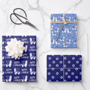Happy Llamakah Hanukkah Geschenkpapier Set