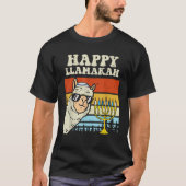 Happy Llamakah Jewish Llama Funny Hanukkah Pajamas T-Shirt (Vorderseite)