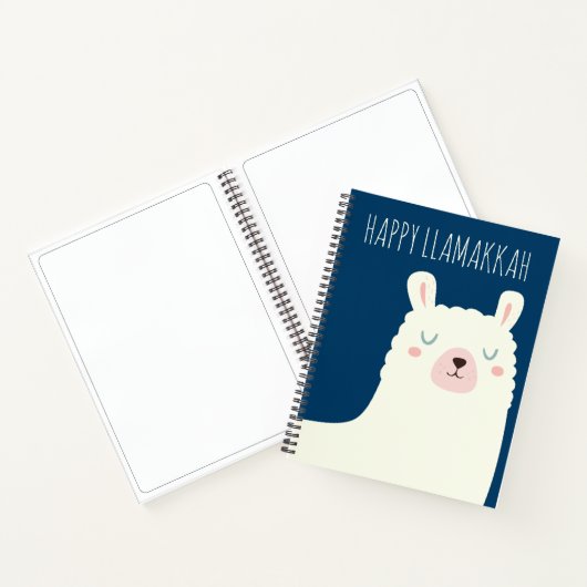 Happy Llamakkah Blue Hanukkah Llama Niedlich Notizblock (Innenseite)