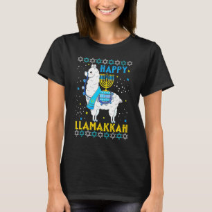 Happy Llamakkah Niedliche jüdische Llama-Sonnenbri T-Shirt