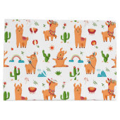 Happy Llamas Große Geschenktüte (Rückseite)