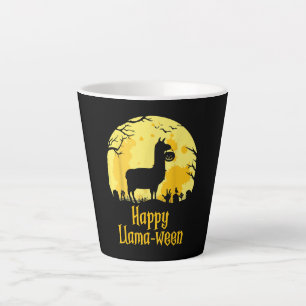 Happy Llamaween Funny Halloween Llama Lovers Gesch Milchtasse