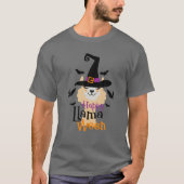 Happy Llamaween Funny Llama Halloween Vibes T-Shirt (Vorderseite)
