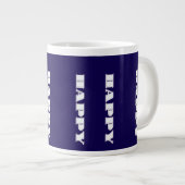 HAPPY Logo Dk Blue Gift Jumbo-Tasse (Vorderseite Rechts)