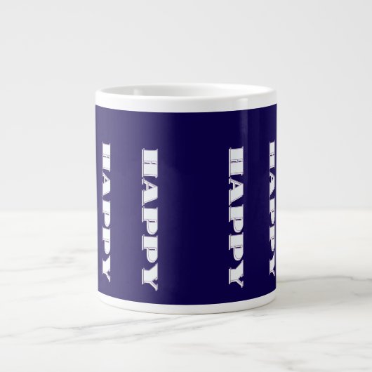 HAPPY Logo Dk Blue Gift Jumbo-Tasse (Vorderseite)