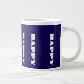 HAPPY Logo Dk Blue Gift Jumbo-Tasse (Rechts)