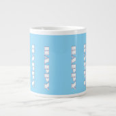 HAPPY Logo Sky Blue Gift Jumbo-Tasse (Vorderseite)