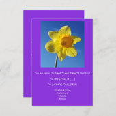 Happy Looking Yellow Daffodil Wedding Einladung (Vorne/Hinten)