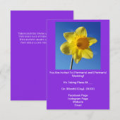 Happy Looking Yellow Daffodil Wedding Einladung (Vorne/Hinten)