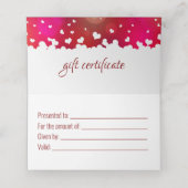 Happy Lovely Valentine's Day Hearts Gift Card Platzkarte (Innenseite Aufgefaltet)