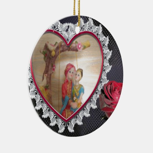 Happy Lovers Day Keramikornament (Rechts)