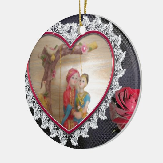 Happy Lovers Day Keramikornament (Links)