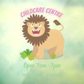 Happy Löwe brüllend Cartoon Illustration Fensteraufkleber (Blatt 3)