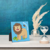 Happy Löwe brüllend Cartoon Illustration Fotoplatte (InSitu)