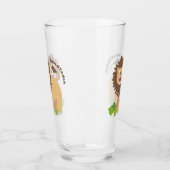 Happy Löwe brüllend Cartoon Illustration Glas (Links)