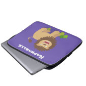 Happy Löwe brüllend Cartoon Illustration Laptopschutzhülle (Vorne Knopf)