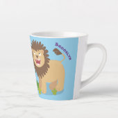 Happy Löwe brüllend Cartoon Illustration Milchtasse (Rechts)