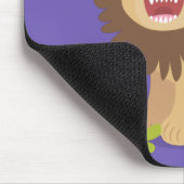 Happy Löwe brüllend Cartoon Illustration Mousepad (Ecke)