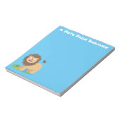 Happy Löwe brüllend Cartoon Illustration Notizblock (Rotiert)