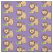 Happy Löwe brüllend Cartoon Illustration Stoff (Muster)