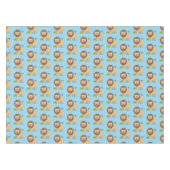 Happy Löwe brüllend Cartoon Illustration Tischdecke (Vorderseite (Horizontal))