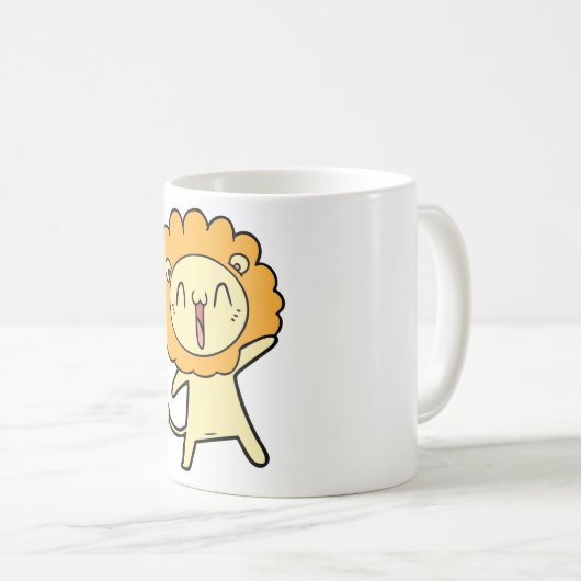 Happy Löwe Kaffeetasse (VorderseiteRechts)