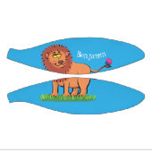 Happy Löwe mit Schmetterling-Cartoon-Abbildung Mini Basketball (Panele)