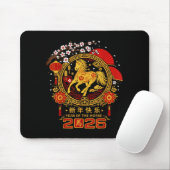 Happy Lunar Chinese New Year Of The Horse 2026 Zod Mousepad (Mit Mouse)