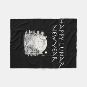 Happy Lunar New Year Charming Design Gift Fleecedecke (Vorderseite (Horizontal))