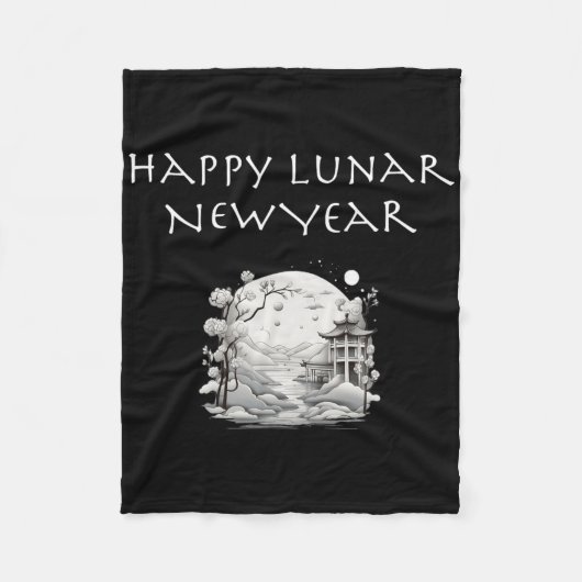 Happy Lunar New Year Charming Design Gift Fleecedecke (Vorderseite)
