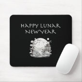 Happy Lunar New Year Charming Design Gift Mousepad (Mit Mouse)
