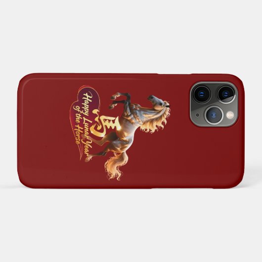 Happy Lunar New Year Majestic Golden Horse Case-Mate iPhone Hülle (Rückseite (Horizontal))
