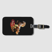 Happy Lunar New Year Majestic Golden Horse Gepäckanhänger (Vorderseite (Horizontal))